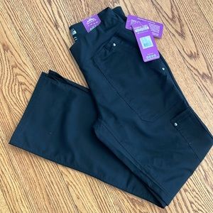 Healing Hands Black Yoga scrub pants XS